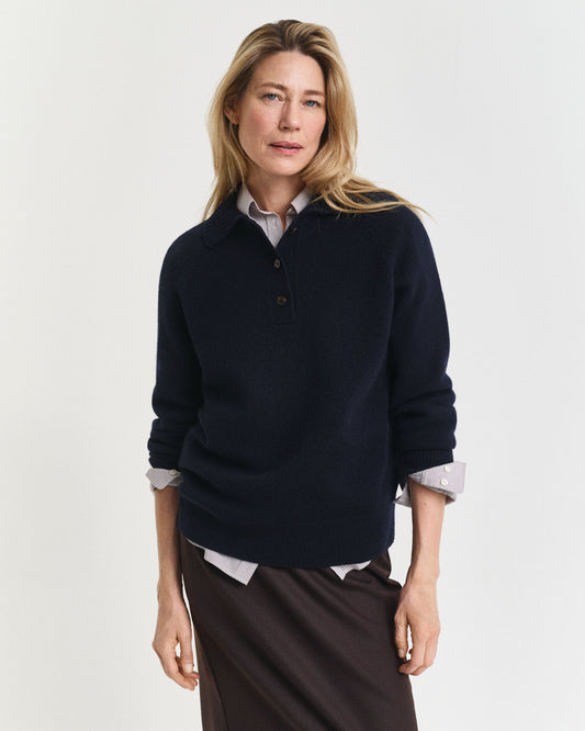 Rugger en laine et cachemire tricotés