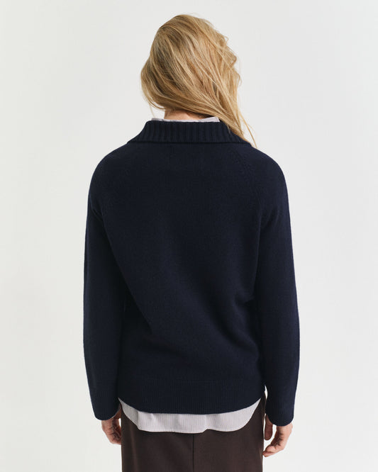 Rugger en laine et cachemire tricotés