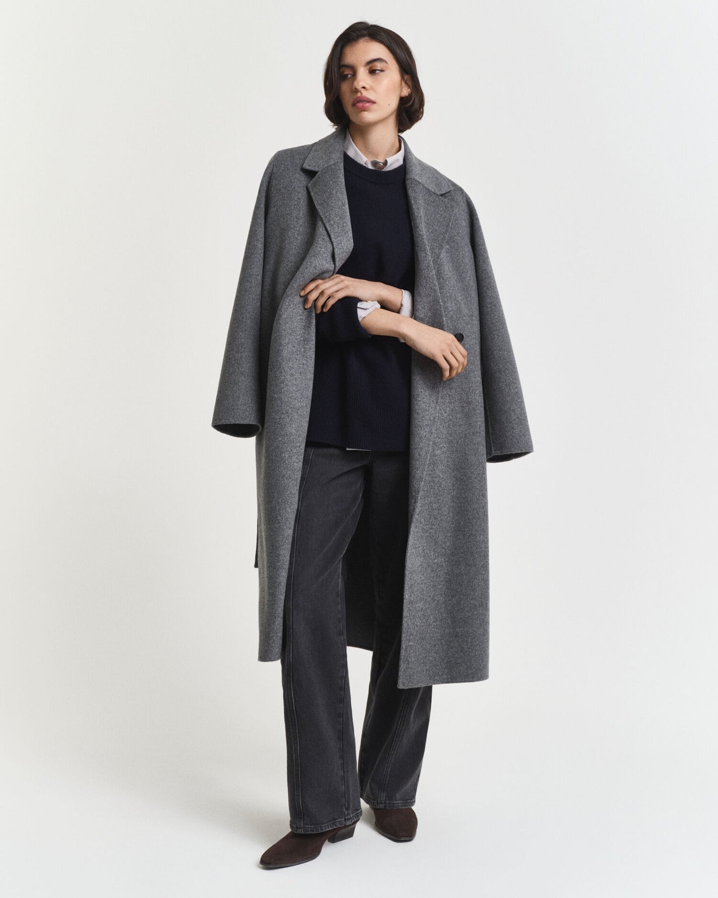 Pullover aus weichem Wolle-Kaschmir-Gemisch mit Rundhalsausschnitt