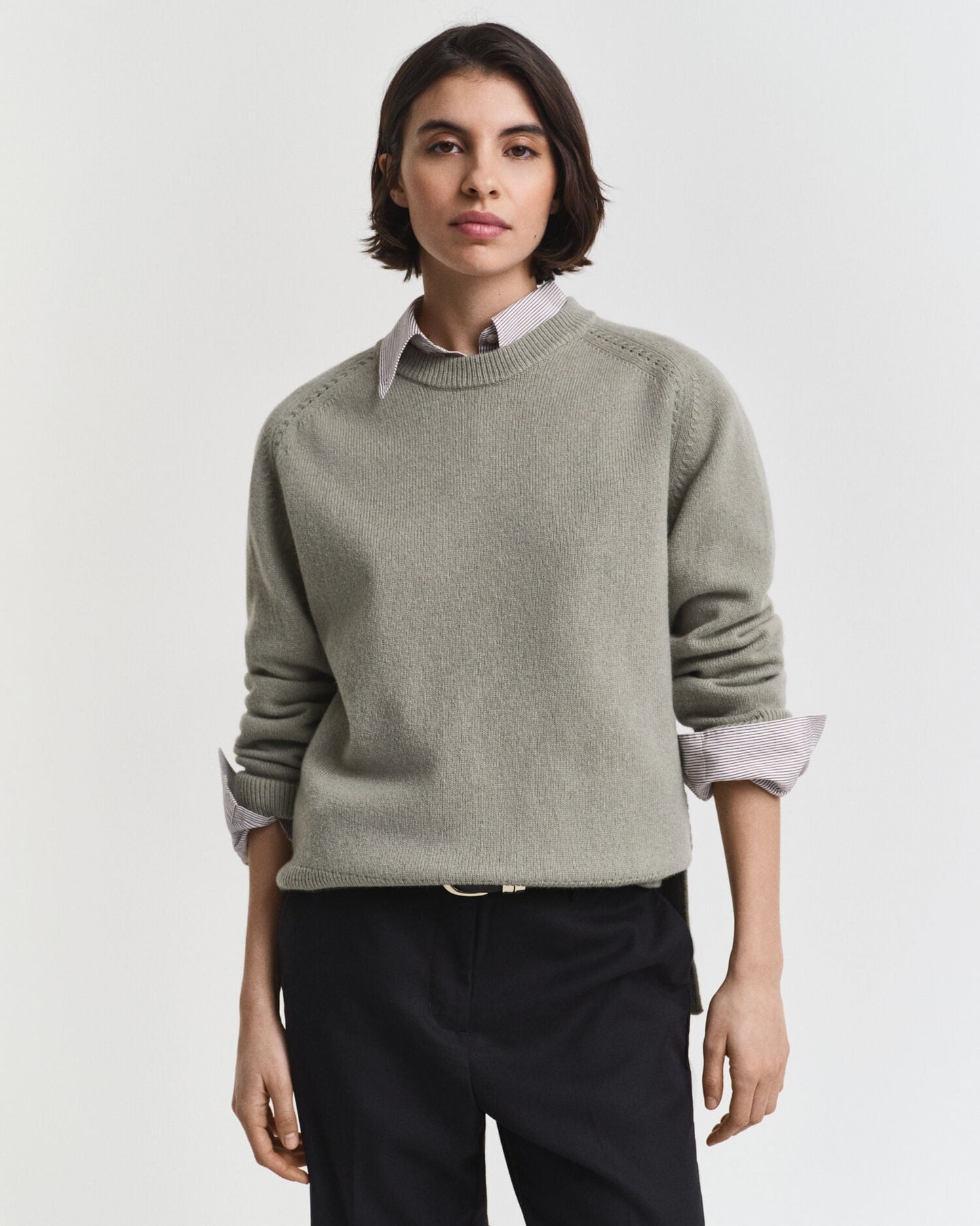 Pullover aus weichem Wolle-Kaschmir-Gemisch mit Rundhalsausschnitt