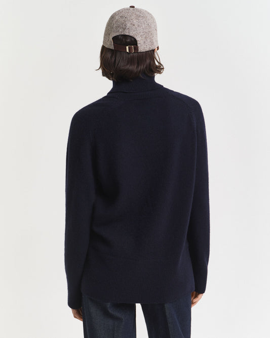 Pull à col roulé doux en laine mélangée cachemire