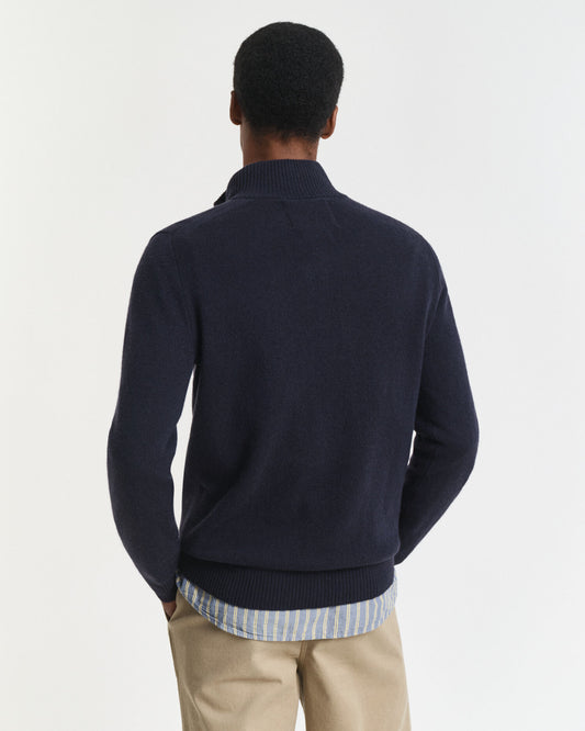Pull à demi-glissière en cachemire