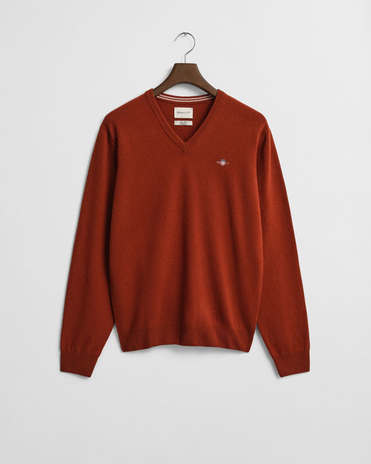 Pull col V en laine d'agneau ultra fine