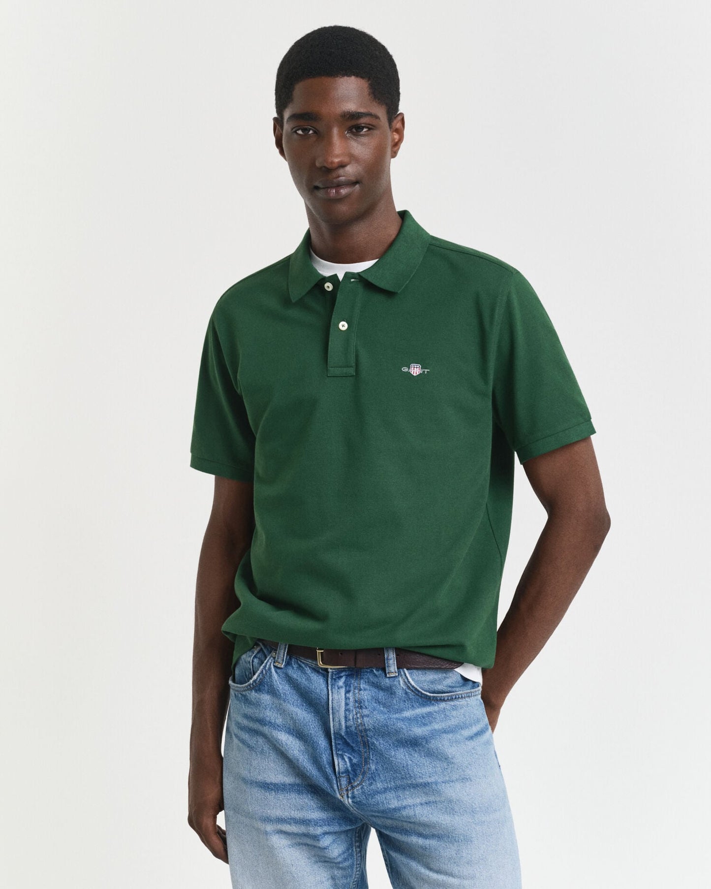 Regular Fit Shield Pique-Poloshirt