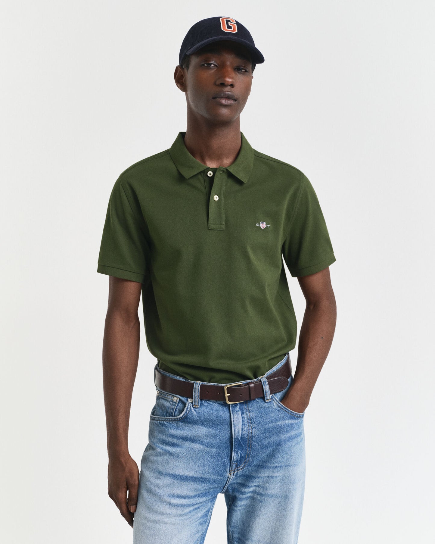 Regular Fit Shield Pique Polohemd