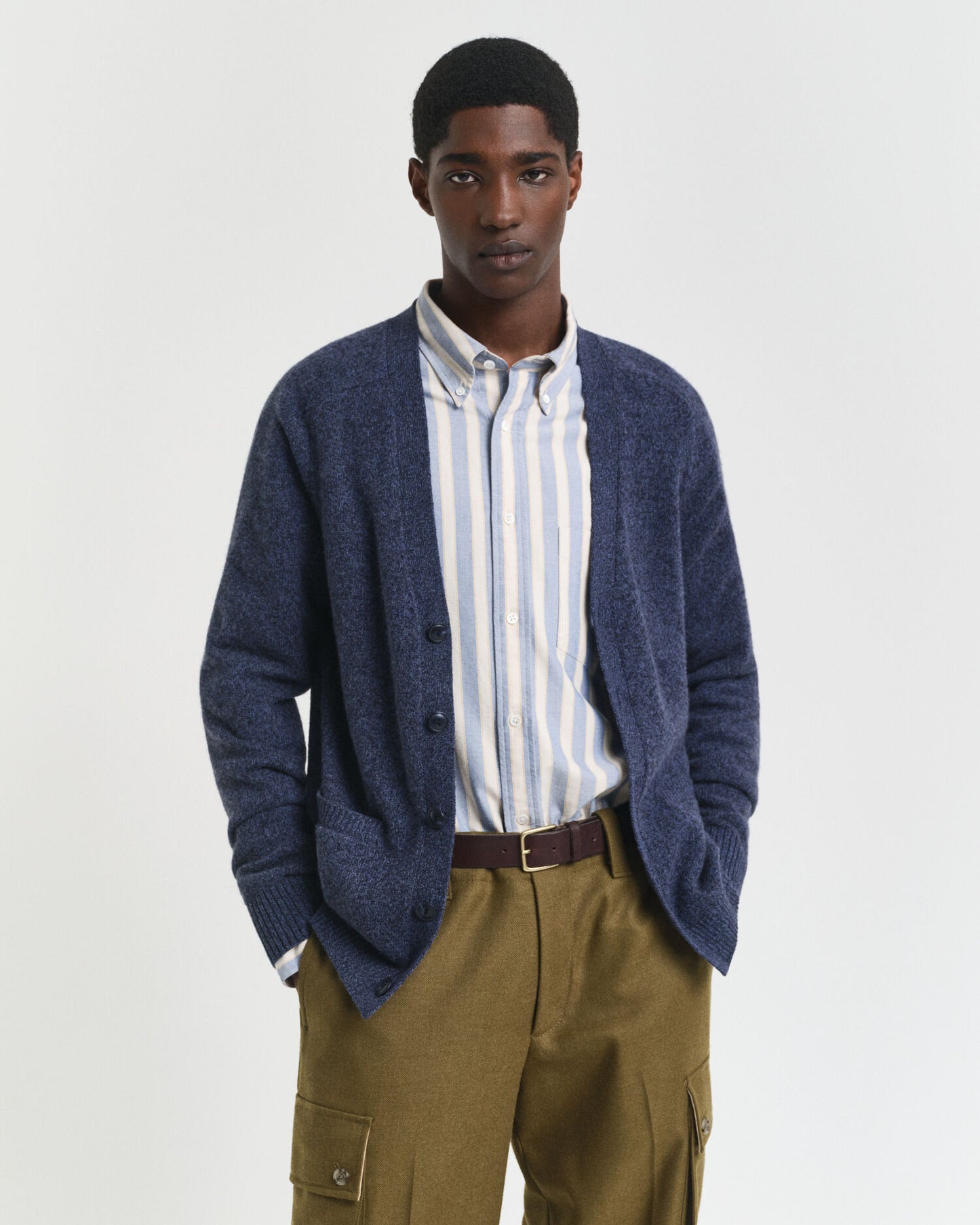 Gilet mouliné en mélange de laine