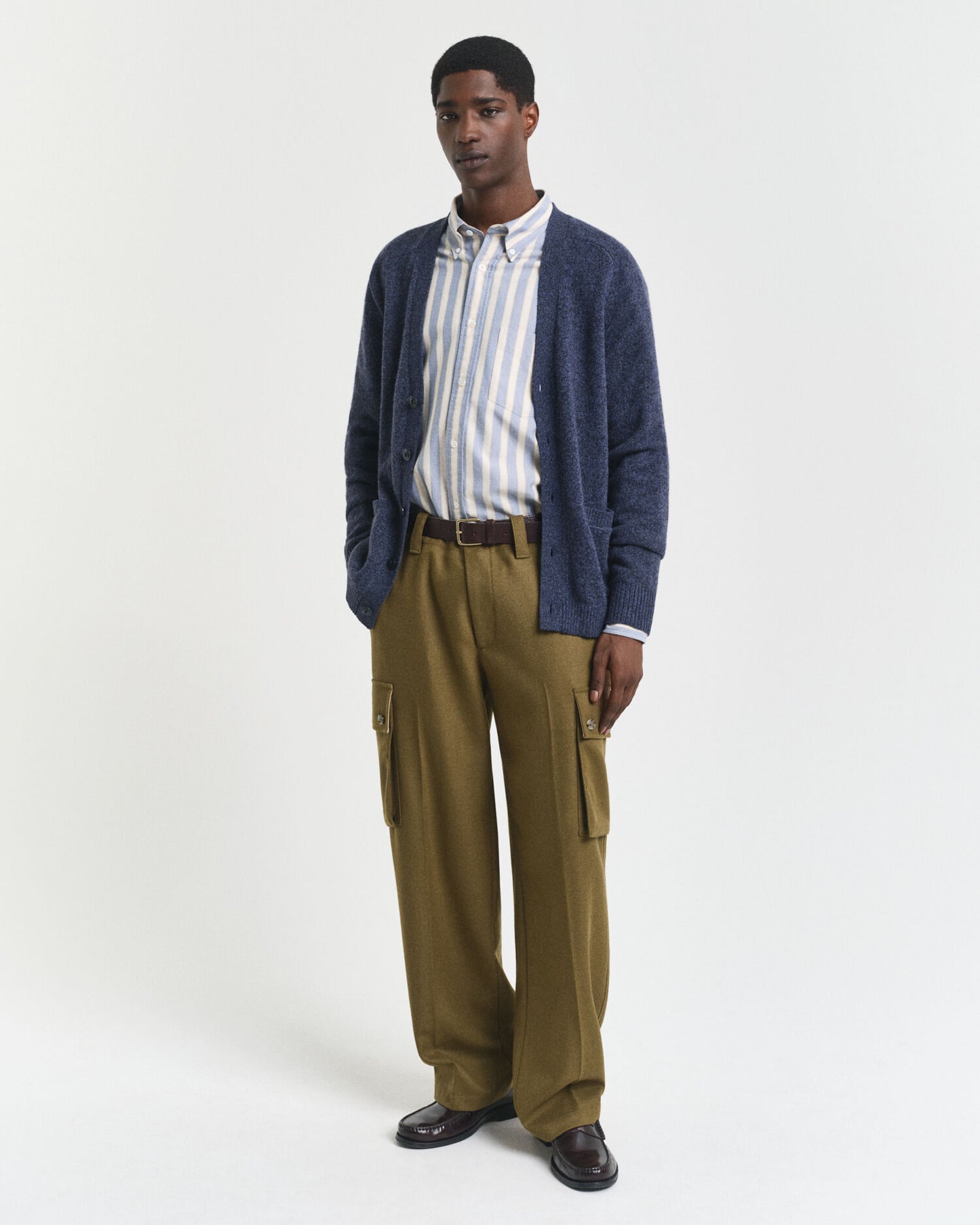 Gilet mouliné en mélange de laine