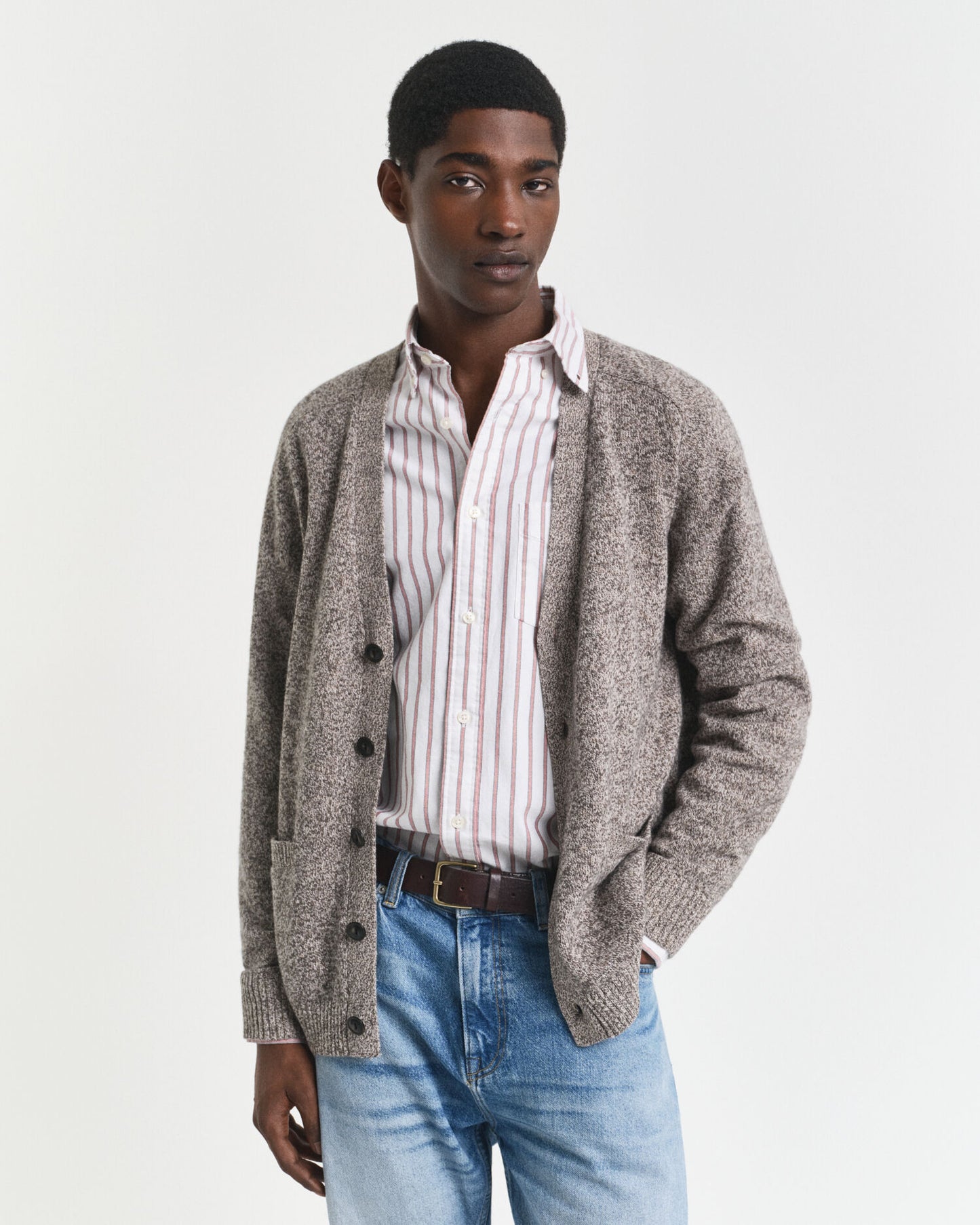Gilet mouliné en mélange de laine