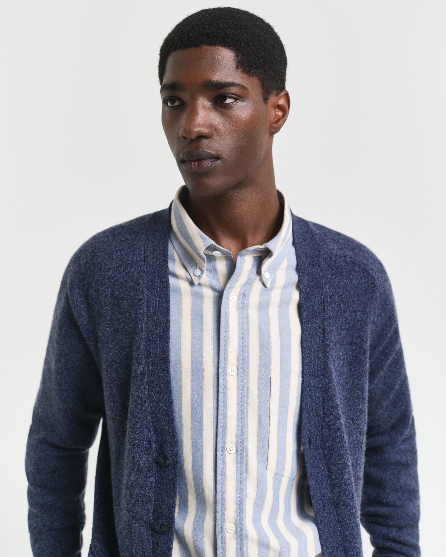 Gilet mouliné en mélange de laine