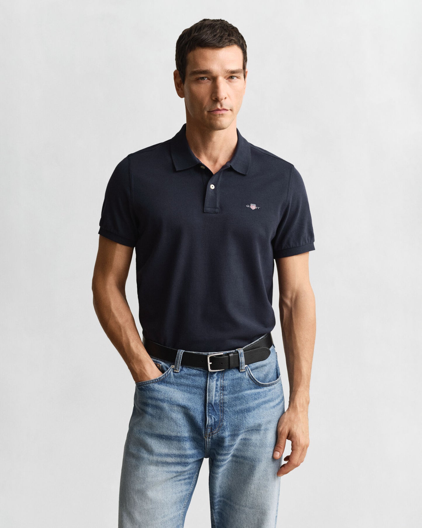 Regular Fit Shield Pique Polohemd
