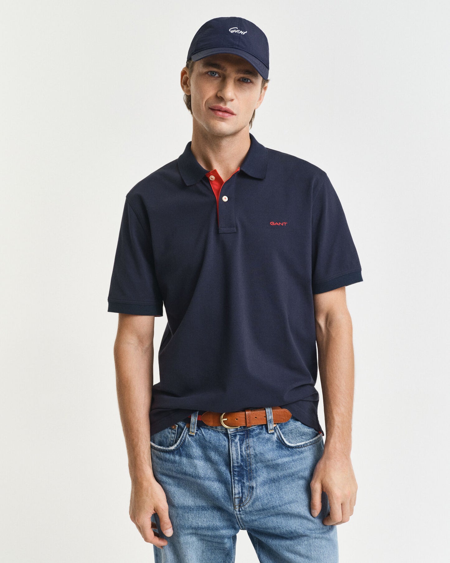 Polo en piqué contrastant