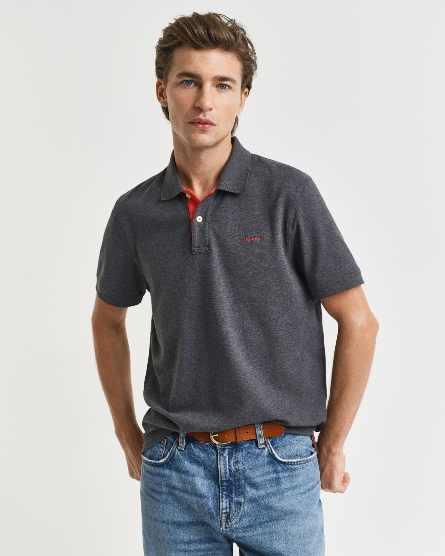 Polo-Piqué-Shirt mit Kontrastfarbe